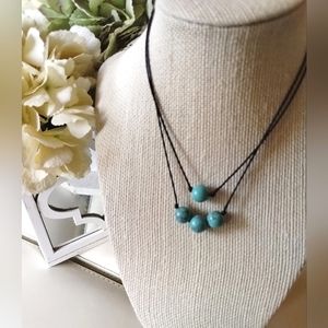 Set of Layered Beaded Choker Style Necklaces